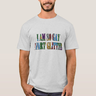 ゲイ・ユーモア 私ってゲイだからキラキラオナラしちゃう Tシャツ