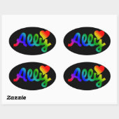 ゲイ・ライツ・アリー 楕円形シール (シート)