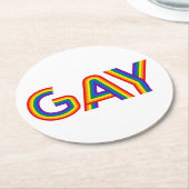 ゲイ ラウンドペーパーコースター (アングル)