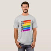 ゲイ・レインボーのバー柄 Tシャツ (正面フル)