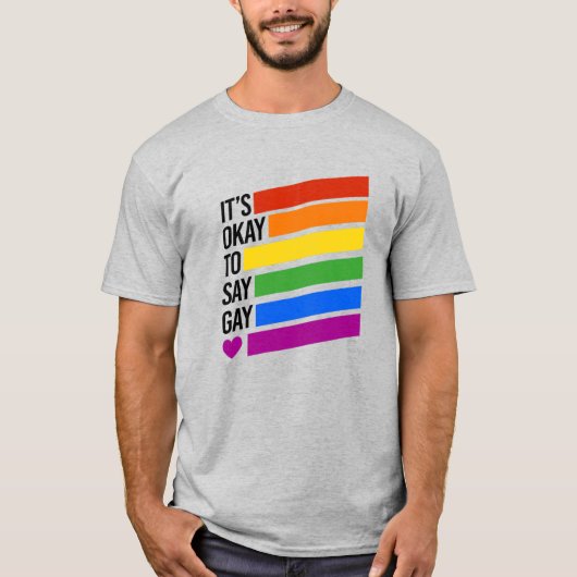 ゲイ・レインボーのバー柄 Tシャツ (正面)