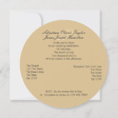 ゲイ レインボー ラブ ハート サンド 招待状 (裏面)