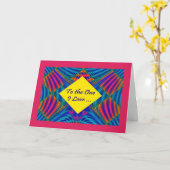 ゲイ/レズビアンのフラクタル誕生日カード カード (黄色い花)