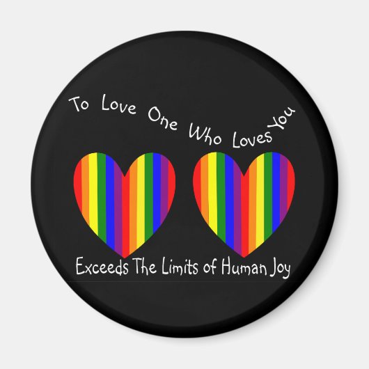 ゲイ/レズビアンバレンタインカードとギフト マグネット (正面)