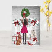 ゲイ・レズビアン用クリスマスカード カード (黄色い花)