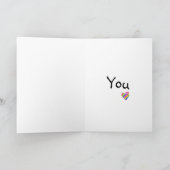 ゲイ レズビアン レインボー ハート "愛" カード (内部)