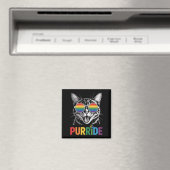 ゲイ レズビアン レインボー LGBTQ+ 支援 Pride にゃんこ マグネット (インサイチュ (食洗機))