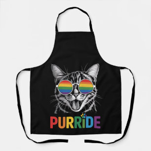 ゲイ レズビアン 虹 LGBTQ+ サポーター プライド ねこ エプロン