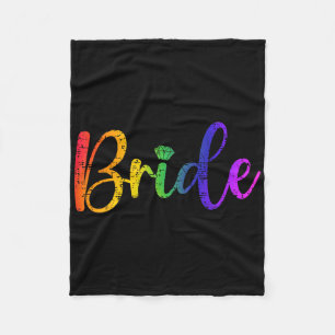 ゲイ レズビアン LGBT ウェディング パーティー 花嫁 T シャツ バチェロレッテ フリースブランケット