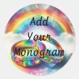 ゲイ、レズビアン、LGBTQレインボー封筒用シールラベル ラウンドシール