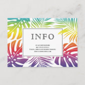 ゲイ、レズ結婚ビアンの虹葉水玉模様 エンクロージャーカード (正面)