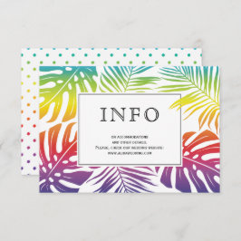 ゲイ、レズ結婚ビアンの虹葉水玉模様 エンクロージャーカード