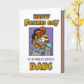 ゲイ-幸せな父の日- 2人のパパ カード (黄色い花)