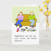 ゲイ 新しい家  ユーモア カートゥーン カップル カード (黄色い花)