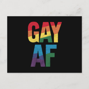 ゲイ AF LGBTプライド ゲイギフト プライドマンス ポストカード