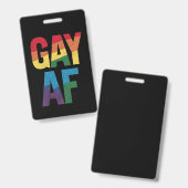 ゲイ AF LGBT プライド ゲイ ギフト Pride Month バッジ (正面＆裏面)