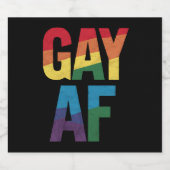 ゲイ AF LGBT プライド ゲイ ギフト Pride Month ビールラベル (シングルラベル)