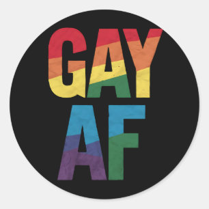 ゲイ AF LGBT プライド ゲイ ギフト Pride Month ラウンドシール