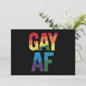 ゲイ AF LGBT プライド ゲイ ギフト Pride Month 招待状 (スタンド正面)