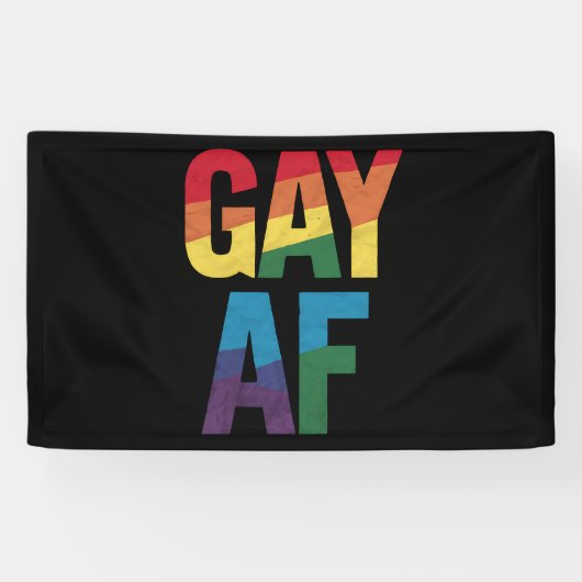 ゲイ AF LGBT プライド ゲイ ギフト Pride Month 横断幕 (横)