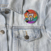 ゲイ AF Pride LGBTQ+ 缶バッジ (インサイチュ)