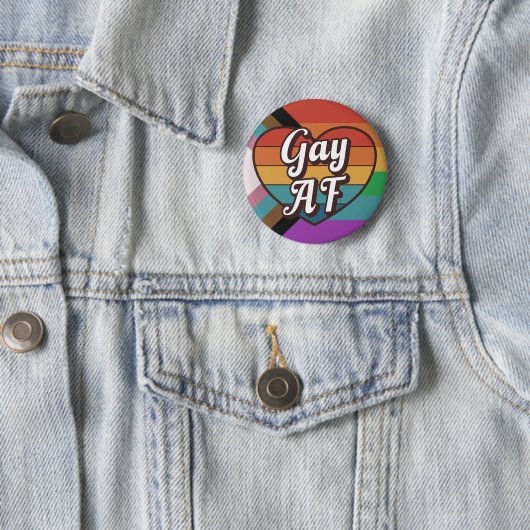 ゲイ AF Pride LGBTQ+ 缶バッジ (インサイチュ)