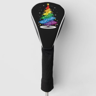 ゲイ LGBT プライド レインボー クリスマスツリー メリークリスマス ゴルフヘッドカバー