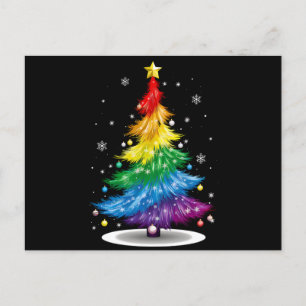 ゲイ LGBT プライド レインボー クリスマスツリー メリークリスマス ポストカード