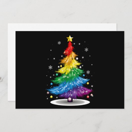 ゲイ LGBT プライド レインボー クリスマス ツリー メリー Xmas (正面/裏面)