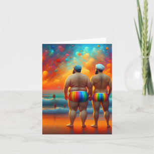 ゲイ lgbtq ビーチデー 愛は愛 サンキューカード