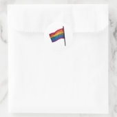 ゲイ LGBTQ レインボーフラッグ ラウンドシール (バッグ)