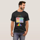 ゲイ LGBTQ レインボープライド Tシャツ (正面フル)