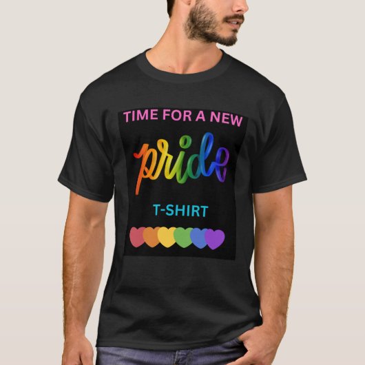ゲイ lgbtq 新しいプライドTシャツの時間 Tシャツ (正面)