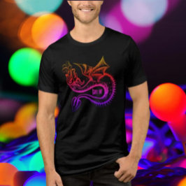 ゲイAFグラデーション レインボー ドラゴン トライブレンドTシャツ