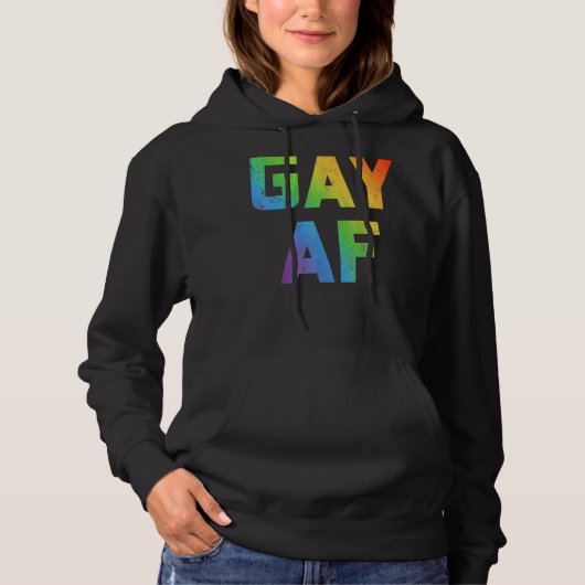 ゲイAfプライド月Lgbtq平等サポート パーカ (正面)