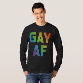 ゲイAf女性男性Lgbtプライド平等レズビアン Tシャツ (正面フル)