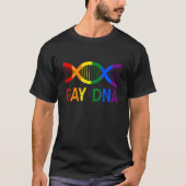 ゲイDNA LGBTQ+レインボープライド Tシャツ (正面)
