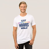 ゲイfor Harris Walz トライブレンドＴシャツ (正面全面)