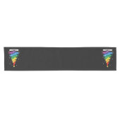 ゲイLGBTプライドレインボークリスマスツリーメリークリスマス ショートテーブルランナー (横)