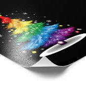 ゲイLGBTプライドレインボークリスマスツリーメリークリスマス フォトプリント            (角)