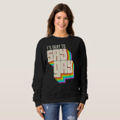 ゲイLgbtプライドレトロ スウェットシャツ (正面フル)