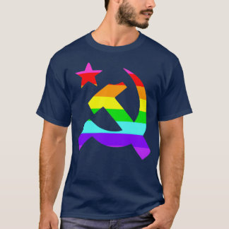 ゲイLGBTレインボー共産主義者 Tシャツ