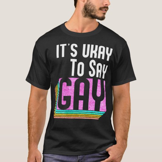 ゲイLgbtレトロヴィンテージLgbtq Priと言ってもいい Tシャツ (正面)