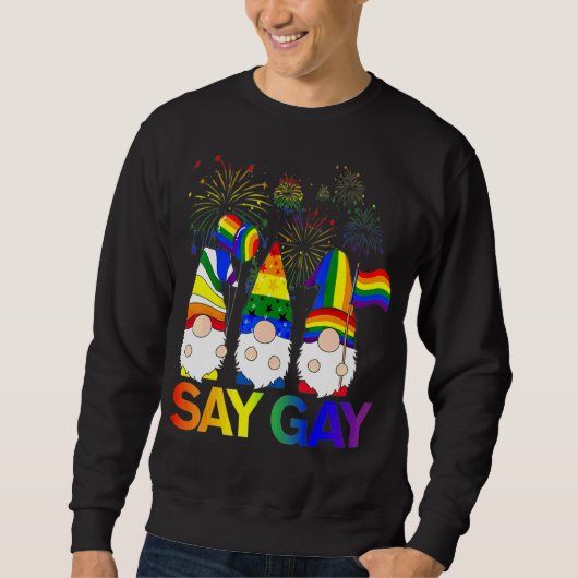 ゲイLGBT 3格言LGBTプライド スウェットシャツ (正面)