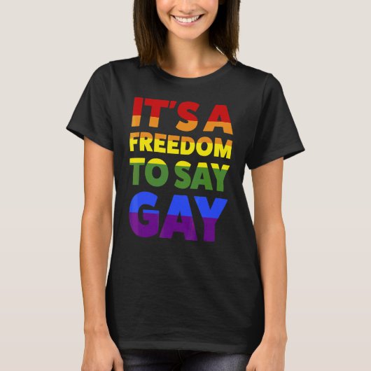 ゲイLgbtqを言う自由 Tシャツ (正面)