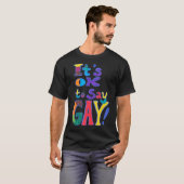 ゲイLgbtqゲイ誇りを持った権利プライド Tシャツ (正面フル)
