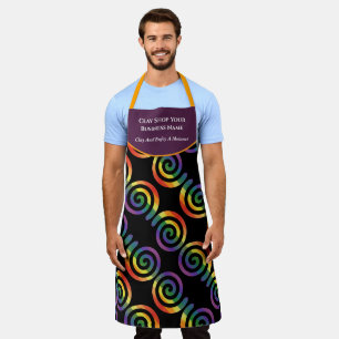 ゲイLGBTQレインボープライドストライプビジネス名 エプロン