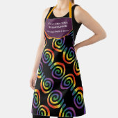 ゲイLGBTQレインボープライドストライプビジネス名 エプロン (インサイチュ)