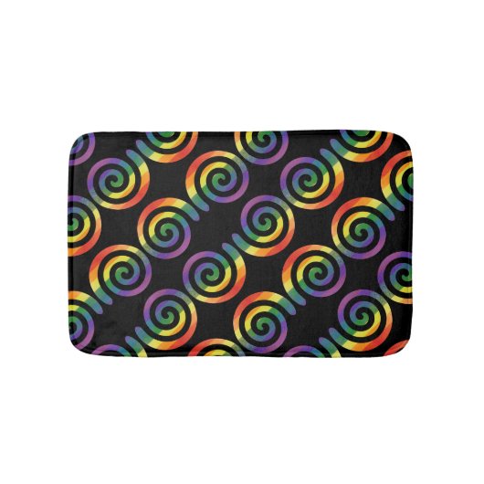 ゲイLGBTQレインボープライドパタモダンーン バスマット (正面)