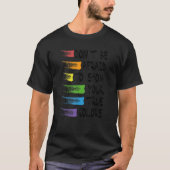 ゲイLGBTQ同性愛者クイーントランスバイレインボージェンダー Tシャツ (正面)